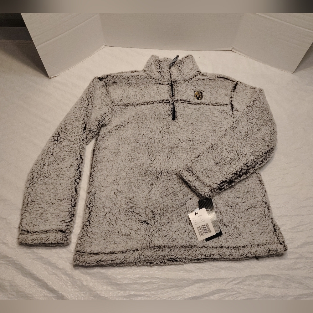 G-lll 4her Golden Knights Vegas, Sherpa 1/4 Zip Sherpa Women - SMALL